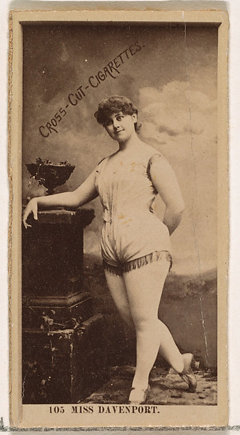 Card Number 105, Fanny Davenport, from the Actors and Actresses series (N145-2) issued by Duke Sons & Co. to promote Cross Cut Cigarettes by W. Duke, Sons & Co., The Metropolitan Museum of Art