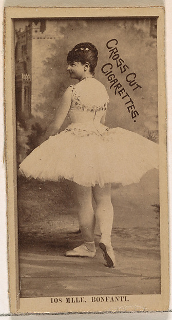 Card Number 108, Mlle. Bonfanti, from the Actors and Actresses series (N145-2) issued by Duke Sons & Co. to promote Cross Cut Cigarettes by W. Duke, Sons & Co., The Metropolitan Museum of Art