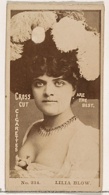 Card Number 234, Lilia Blow, from the Actors and Actresses series (N145-2) issued by Duke Sons & Co. to promote Cross Cut Cigarettes by W. Duke, Sons & Co., The Metropolitan Museum of Art