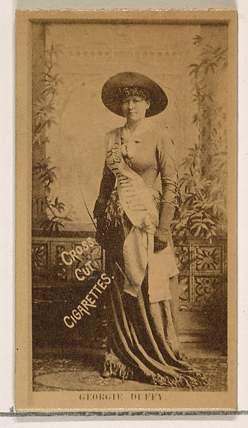 Georgie Duffy, from the Actors and Actresses series (N145-2) issued by Duke Sons & Co. to promote Cross Cut Cigarettes by W. Duke, Sons & Co., The Metropolitan Museum of Art