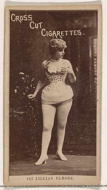 Card Number 162, Lillian Elmore, from the Actors and Actresses series (N145-2) issued by Duke Sons & Co. to promote Cross Cut Cigarettes