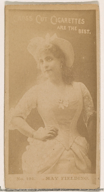 Card Number 101, May Fielding, from the Actors and Actresses series (N145-2) issued by Duke Sons & Co. to promote Cross Cut Cigarettes