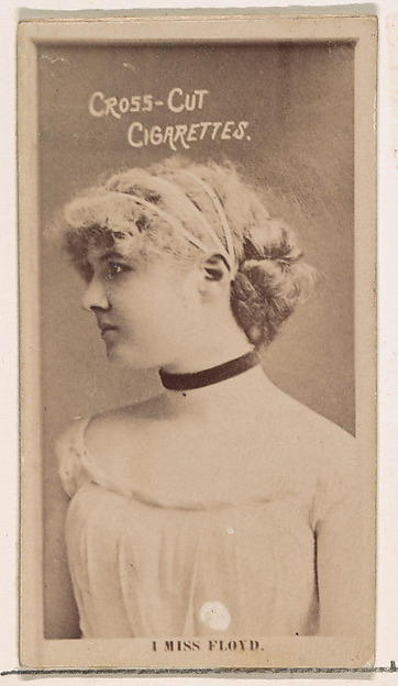 Card Number 1, Miss Floyd, from the Actors and Actresses series (N145-2) issued by Duke Sons & Co. to promote Cross Cut Cigarettes