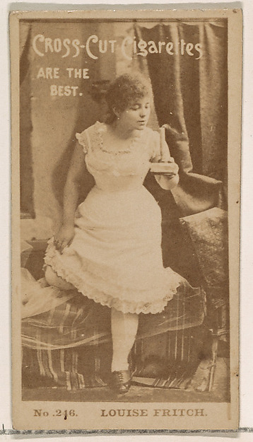 Card Number 246, Louise Fritch, from the Actors and Actresses series (N145-2) issued by Duke Sons & Co. to promote Cross Cut Cigarettes