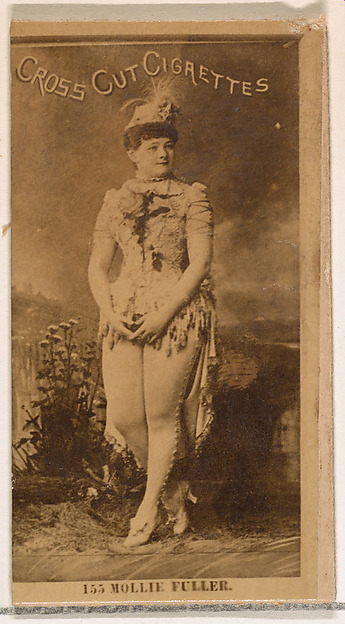 Card Number 155, Miss Fuller, from the Actors and Actresses series (N145-2) issued by Duke Sons & Co. to promote Cross Cut Cigarettes
