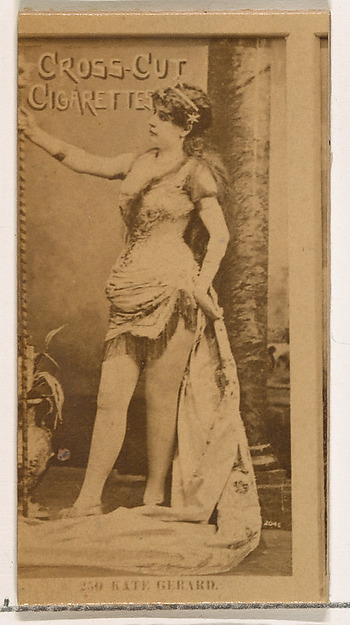 Card Number 250, Kate Gerard, from the Actors and Actresses series (N145-2) issued by Duke Sons & Co. to promote Cross Cut Cigarettes