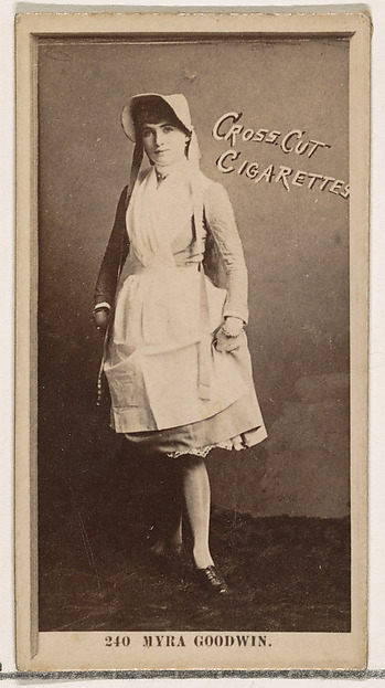Card Number 240, Myra Goodwin, from the Actors and Actresses series (N145-2) issued by Duke Sons & Co. to promote Cross Cut Cigarettes by W. Duke, Sons & Co., The Metropolitan Museum of Art