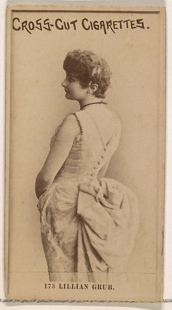 Card Number 173, Lillian Grubb, from the Actors and Actresses series (N145-2) issued by Duke Sons & Co. to promote Cross Cut Cigarettes