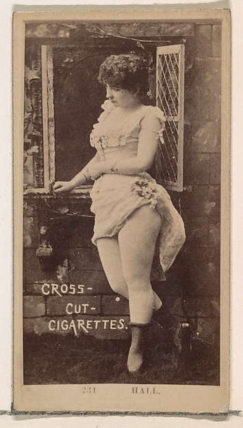 Card Number 231, Hall, from the Actors and Actresses series (N145-2) issued by Duke Sons & Co. to promote Cross Cut Cigarettes