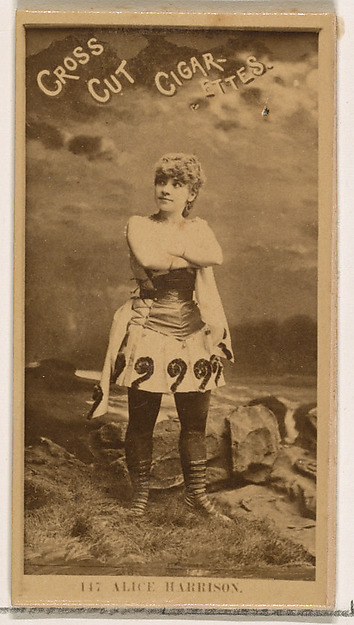 Card Number 147, Alice Harrison, from the Actors and Actresses series (N145-2) issued by Duke Sons & Co. to promote Cross Cut Cigarettes