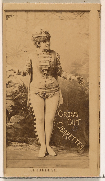 Card Number 154, Miss Jarbeau, from the Actors and Actresses series (N145-2) issued by Duke Sons & Co. to promote Cross Cut Cigarettes by W. Duke, Sons & Co., The Metropolitan Museum of Art