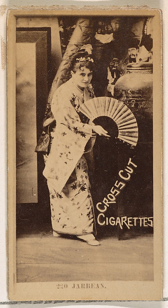 Card Number 220, Miss Jarbeau, from the Actors and Actresses series (N145-2) issued by Duke Sons & Co. to promote Cross Cut Cigarettes by W. Duke, Sons & Co., The Metropolitan Museum of Art