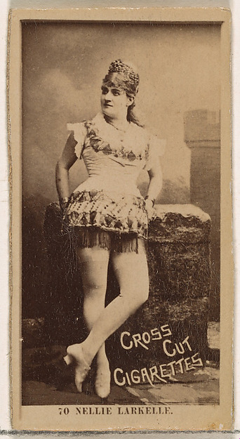 Card Number 70, Nellie Larkelle, from the Actors and Actresses series (N145-2) issued by Duke Sons & Co. to promote Cross Cut Cigarettes by W. Duke, Sons & Co., The Metropolitan Museum of Art