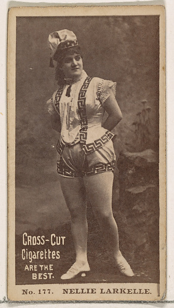 Card Number 177, Nellie Larkelle, from the Actors and Actresses series (N145-2) issued by Duke Sons & Co. to promote Cross Cut Cigarettes by W. Duke, Sons & Co., The Metropolitan Museum of Art