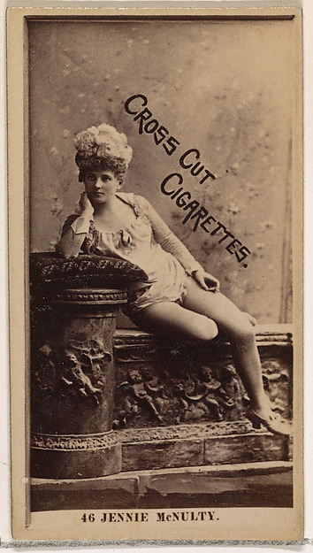 Card Number 46, Jennie McNulty, from the Actors and Actresses series (N145-2) issued by Duke Sons & Co. to promote Cross Cut Cigarettes by W. Duke, Sons & Co., The Metropolitan Museum of Art