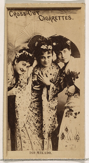 Card Number 169, The Mikado, from the Actors and Actresses series (N145-2) issued by Duke Sons & Co. to promote Cross Cut Cigarettes