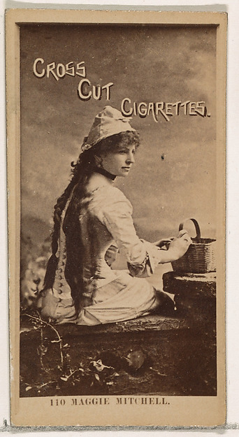 Card Number 110, Maggie Mitchell, from the Actors and Actresses series (N145-2) issued by Duke Sons & Co. to promote Cross Cut Cigarettes by W. Duke, Sons & Co., The Metropolitan Museum of Art