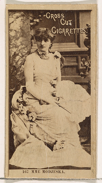 Card Number 167, Mme. Modjeska, from the Actors and Actresses series (N145-2) issued by Duke Sons & Co. to promote Cross Cut Cigarettes