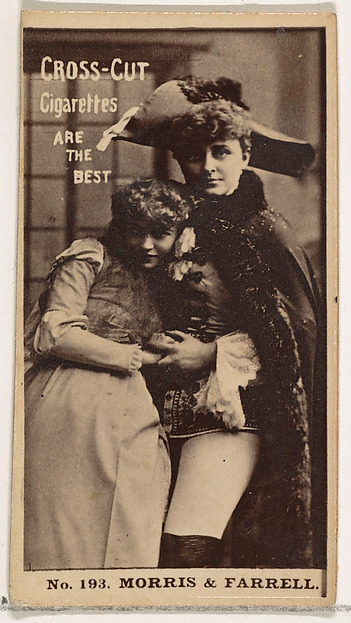 Card Number 193, Morris and Farrell, from the Actors and Actresses series (N145-2) issued by Duke Sons & Co. to promote Cross Cut Cigarettes by W. Duke, Sons & Co., The Metropolitan Museum of Art