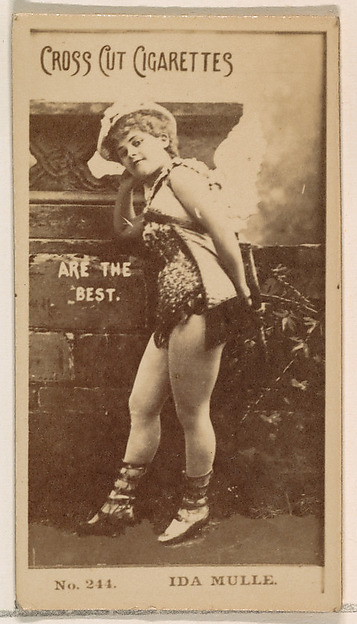 Card Number 244, Ida Mulle, from the Actors and Actresses series (N145-2) issued by Duke Sons & Co. to promote Cross Cut Cigarettes by W. Duke, Sons & Co., The Metropolitan Museum of Art