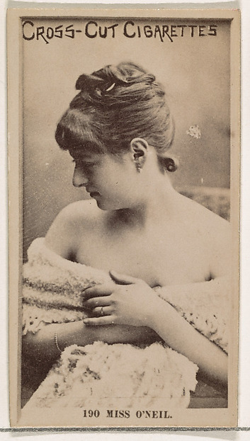 Card Number 190, Miss O'Neil, from the Actors and Actresses series (N145-2) issued by Duke Sons & Co. to promote Cross Cut Cigarettes