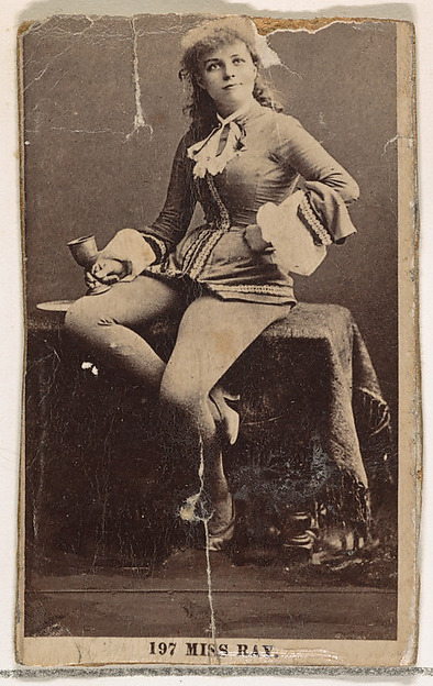Card Number 197, Miss Ray, from the Actors and Actresses series (N145-2) issued by Duke Sons & Co. to promote Cross Cut Cigarettes
