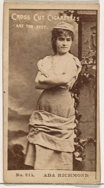 Card Number 215, Ada Richmond, from the Actors and Actresses series (N145-2) issued by Duke Sons & Co. to promote Cross Cut Cigarettes