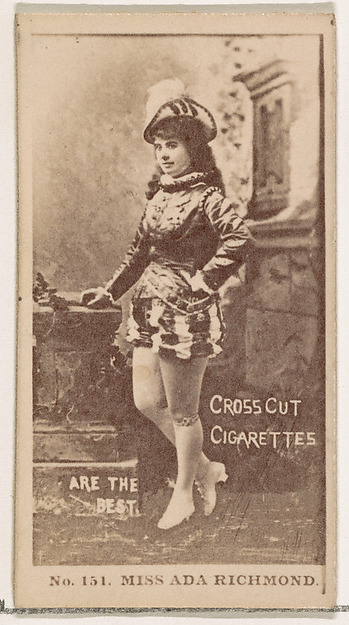 Card Number 151, Miss Ada Richmond, from the Actors and Actresses series (N145-2) issued by Duke Sons & Co. to promote Cross Cut Cigarettes