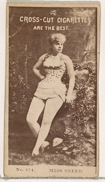 Card Number 174, Miss Sneed, from the Actors and Actresses series (N145-2) issued by Duke Sons & Co. to promote Cross Cut Cigarettes