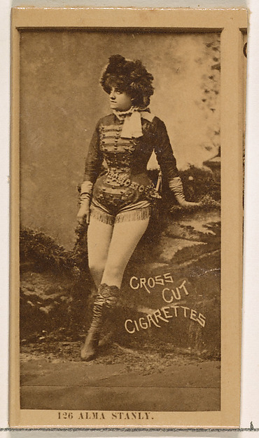 Card Number 126, Alma Stanley, from the Actors and Actresses series (N145-2) issued by Duke Sons & Co. to promote Cross Cut Cigarettes by W. Duke, Sons & Co., The Metropolitan Museum of Art