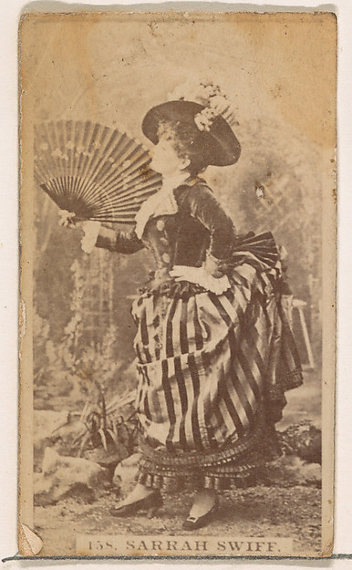 Card Number 158, Sarrah Swift, from the Actors and Actresses series (N145-2) issued by Duke Sons & Co. to promote Cross Cut Cigarettes