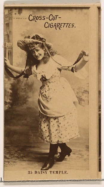Card Number 35, Daisy Temple, from the Actors and Actresses series (N145-2) issued by Duke Sons & Co. to promote Cross Cut Cigarettes