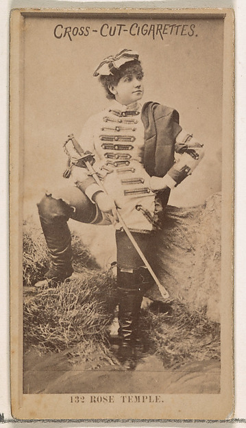 Card Number 132, Rose Temple, from the Actors and Actresses series (N145-2) issued by Duke Sons & Co. to promote Cross Cut Cigarettes
