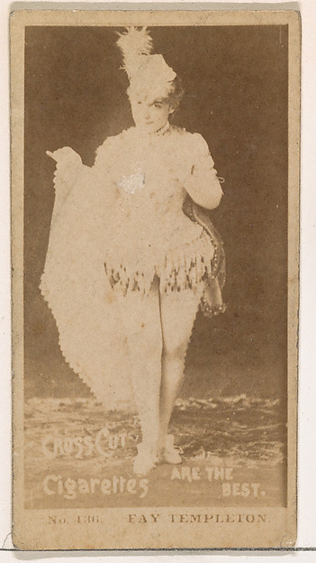 Card Number 136, Fay Templeton, from the Actors and Actresses series (N145-2) issued by Duke Sons & Co. to promote Cross Cut Cigarettes