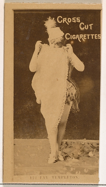 Card Number 112, Fay Templeton, from the Actors and Actresses series (N145-2) issued by Duke Sons & Co. to promote Cross Cut Cigarettes