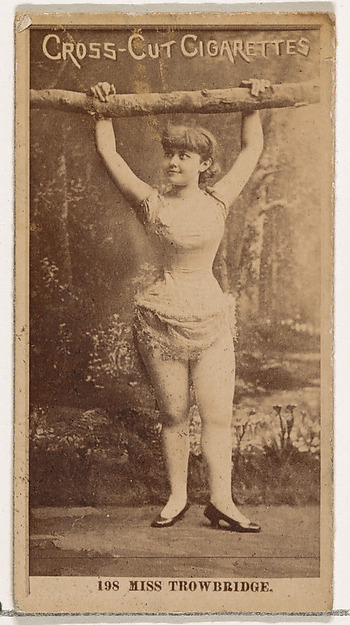 Card Number 198, Miss Trowbridge, from the Actors and Actresses series (N145-2) issued by Duke Sons & Co. to promote Cross Cut Cigarettes