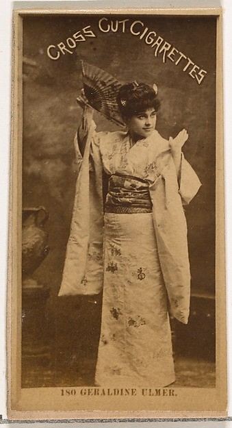 Card Number 180, Geraldine Ulmer, from the Actors and Actresses series (N145-2) issued by Duke Sons & Co. to promote Cross Cut Cigarettes