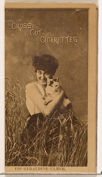 Card Number 110, Geraldine Ulmer, from the Actors and Actresses series (N145-2) issued by Duke Sons & Co. to promote Cross Cut Cigarettes
