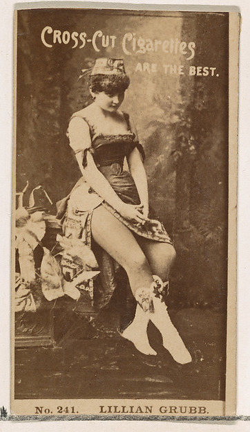 Card Number 241, Lillian Grubb, from the Actors and Actresses series (N145-2) issued by Duke Sons & Co. to promote Cross Cut Cigarettes