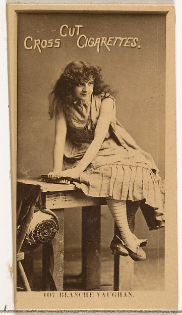 Card Number 107, Blanche Vaughan, from the Actors and Actresses series (N145-2) issued by Duke Sons & Co. to promote Cross Cut Cigarettes by W. Duke, Sons & Co., The Metropolitan Museum of Art