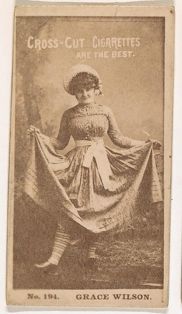 Card Number 194, Grace Wilson, from the Actors and Actresses series (N145-2) issued by Duke Sons & Co. to promote Cross Cut Cigarettes