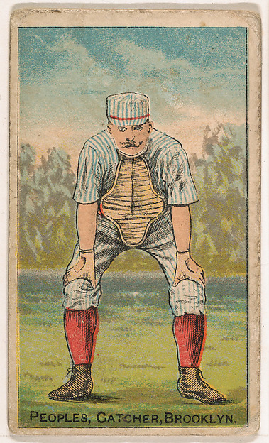 Peoples, Catcher, Brooklyn, from the Gold Coin series (N284) for Gold Coin Chewing Tobacco