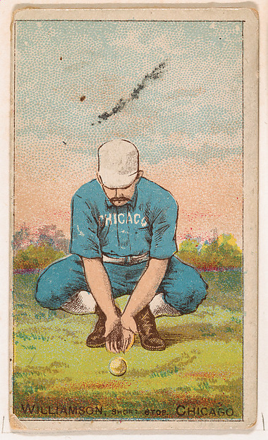 Williamson, (Fielding Grounder), Shortstop, Chicago, from the Gold Coin series (N284) for Gold Coin Chewing Tobacco