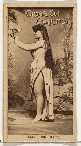 Card Number 43, Belle Urquehart, from the Actors and Actresses series (N145-2) issued by Duke Sons & Co. to promote Cross Cut Cigarettes