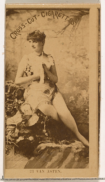 Card Number 23, Van Asten, from the Actors and Actresses series (N145-2) issued by Duke Sons & Co. to promote Cross Cut Cigarettes