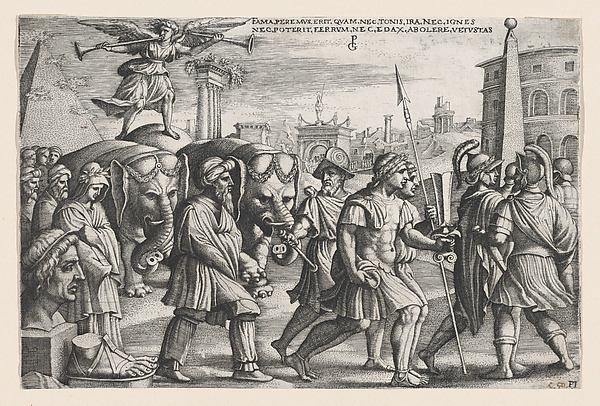 The Triumph of Fame on Chastity, from The Triumphs of Petrarch