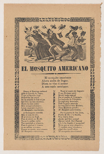 José Guadalupe Posada, Broadsheet relating to the American Mosquito