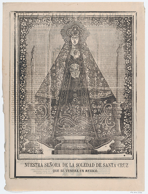 Broadsheet Our Lady of Solitude of Santa Cruz by José Guadalupe Posada