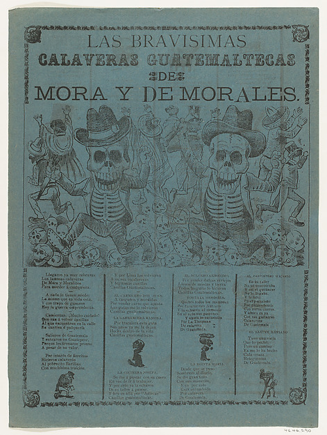 The very brave skeletons Guatemaltecas of Mora and of Morales