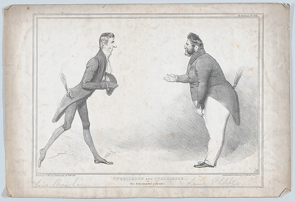 Tweedledum and Tweedledee, or, The Schoolmaster [i]s abroad!